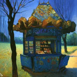 Kiosk, van Gogh