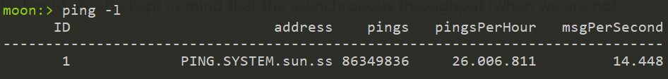 1 sequential ping commands to neighbor node