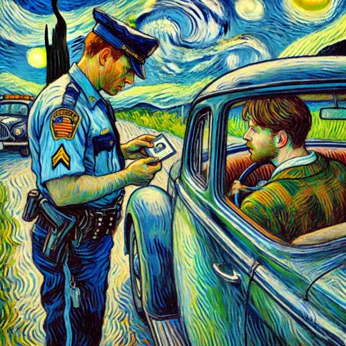 License check, van Gogh